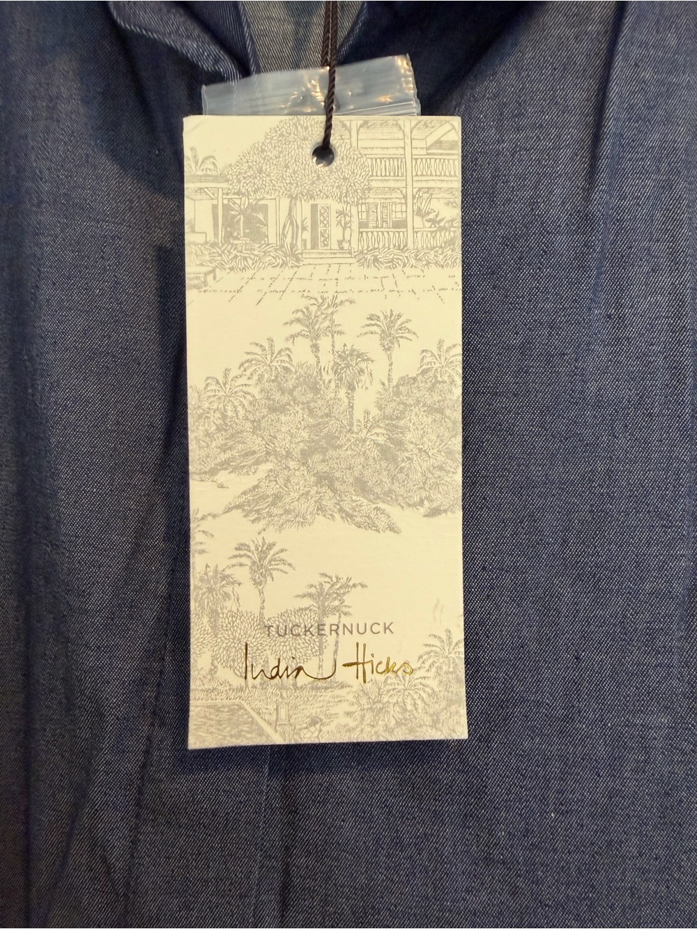 Tuckernuck x India Hicks Blue Belted Maxi Shirt Dress M - Picture 6 of 9